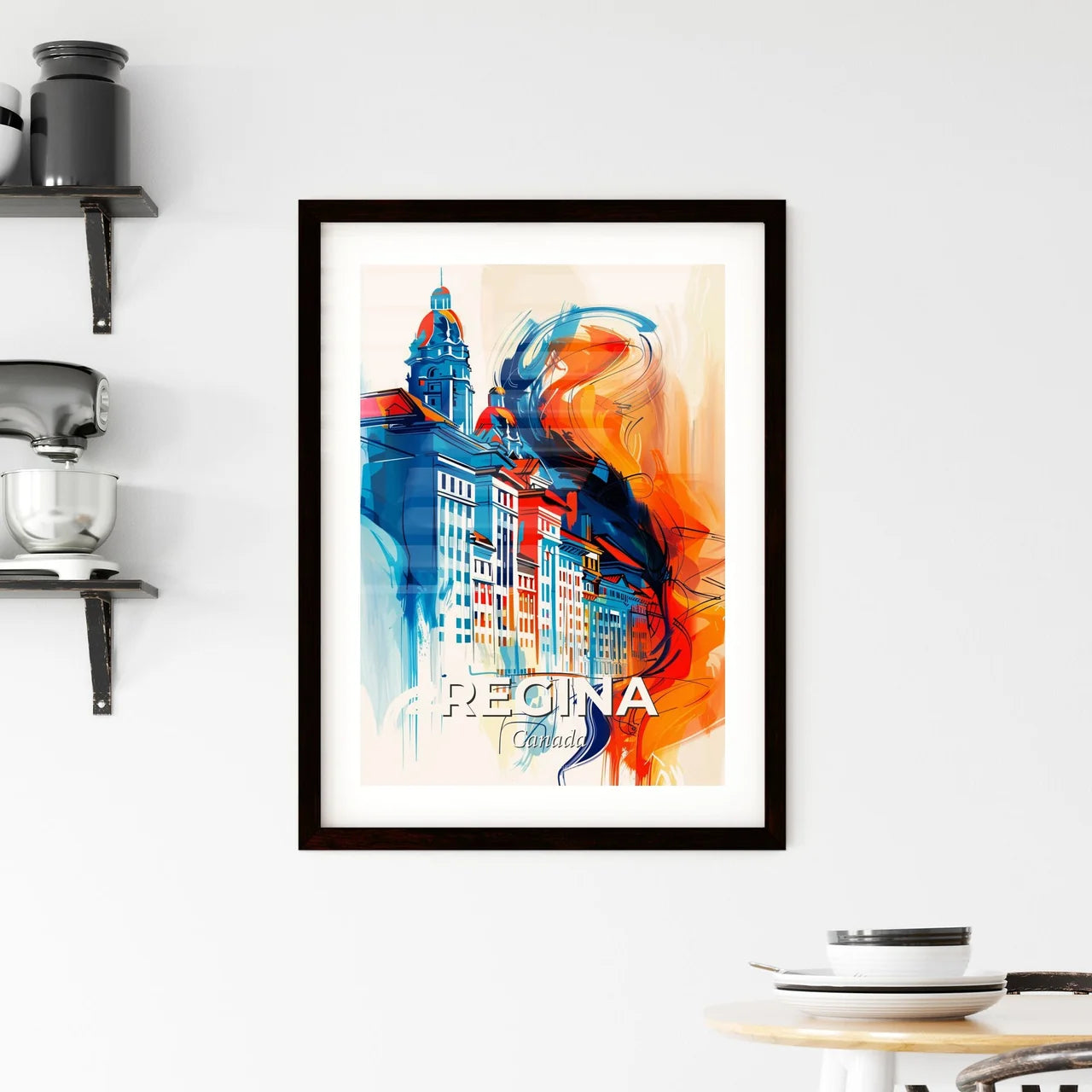 Vibrant Regina, Canada Framed Print