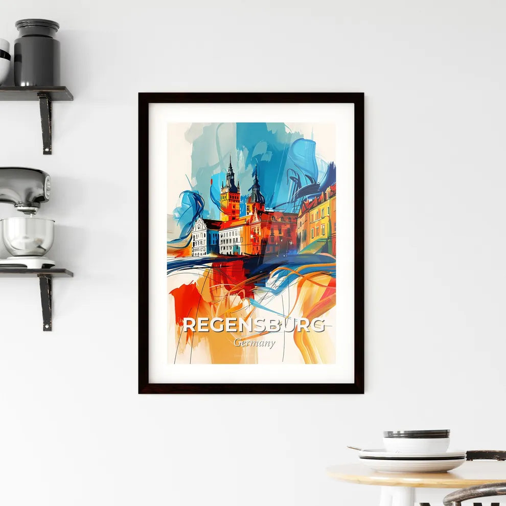 Vibrant Regensburg, Germany Framed Print