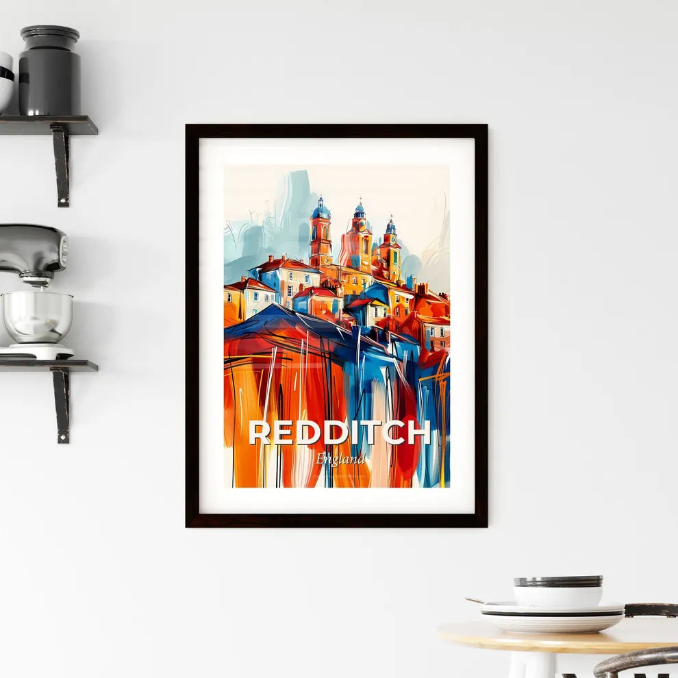 Vibrant Redditch, England Framed Print
