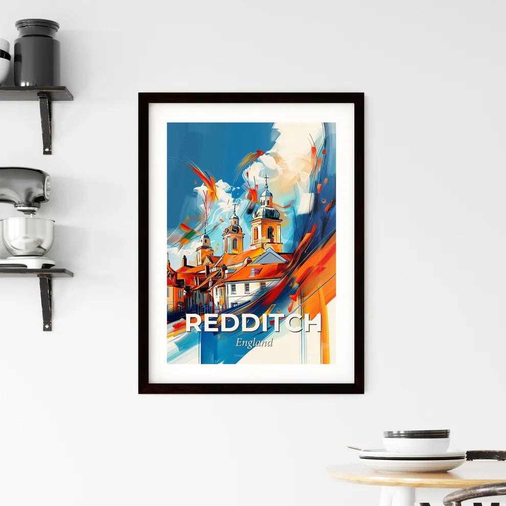 Vibrant Redditch, England Framed Print