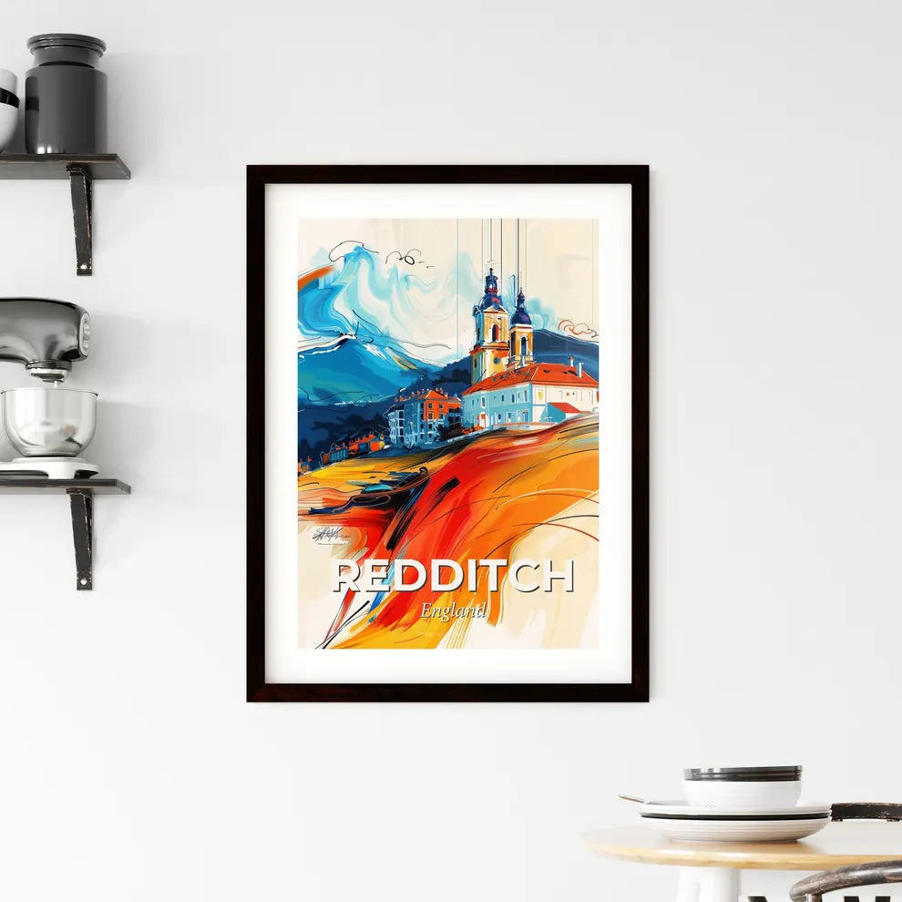 Vibrant Redditch, England Framed Print