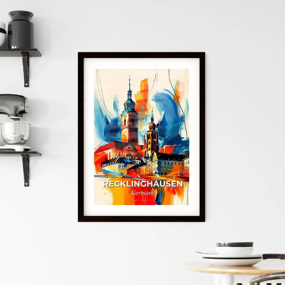 Vibrant Recklinghausen, Germany Framed Print