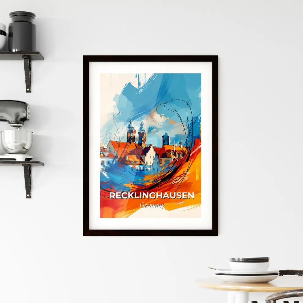 Vibrant Recklinghausen, Germany Framed Print