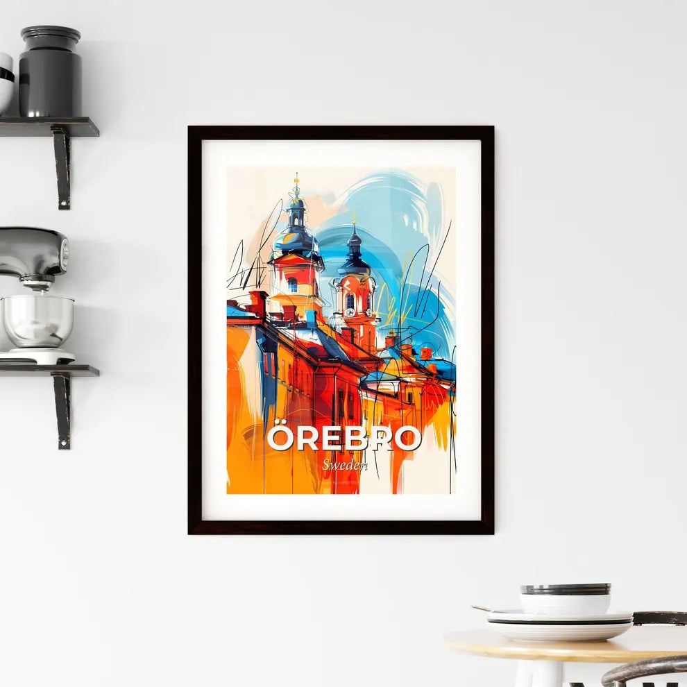 Vibrant Örebro, Sweden Framed Print