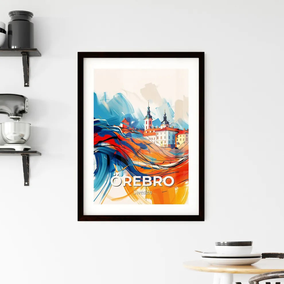 Vibrant Örebro, Sweden Framed Print