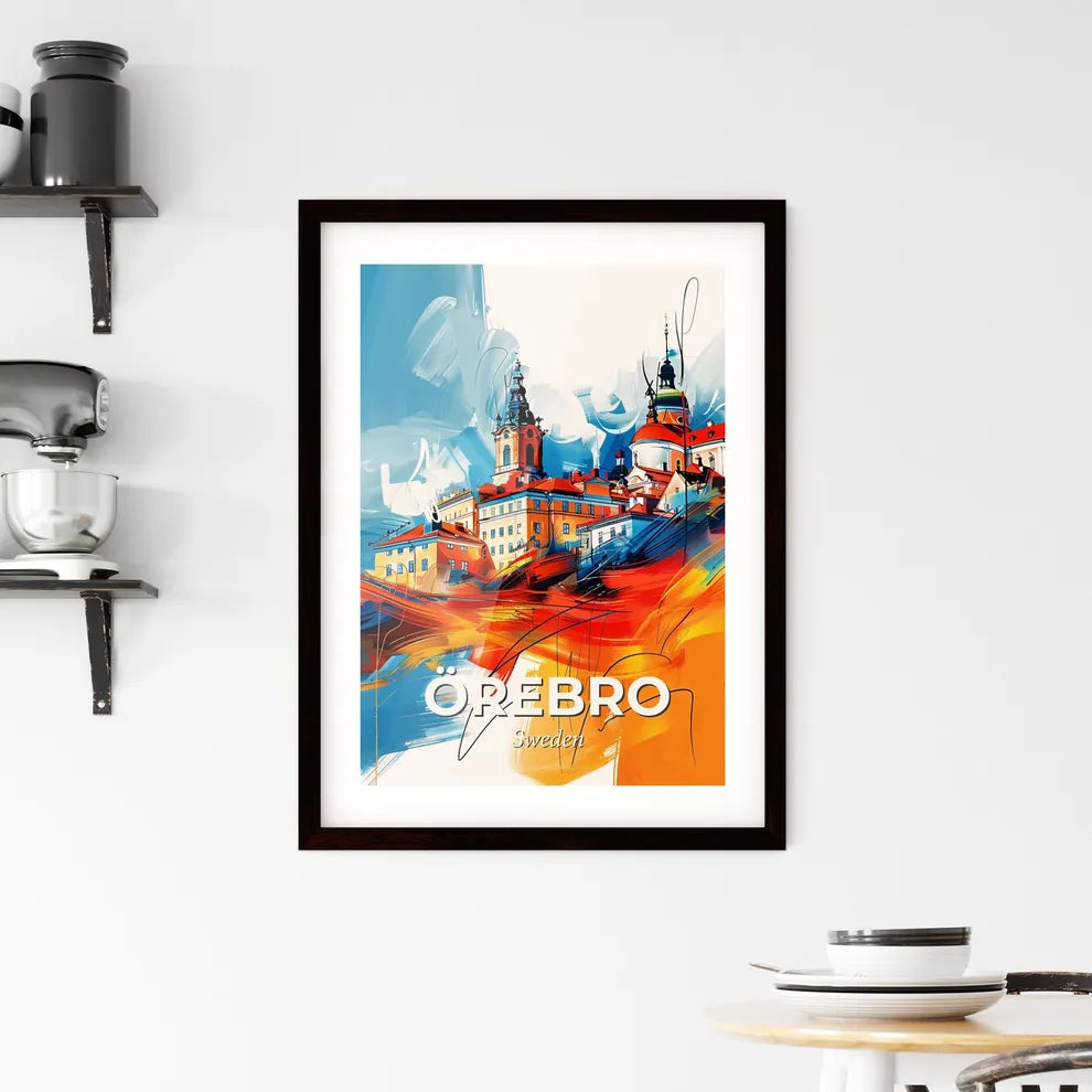 Vibrant Örebro, Sweden Framed Print