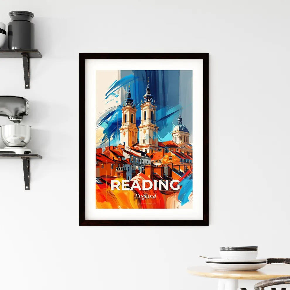 Vibrant Reading, England Framed Print