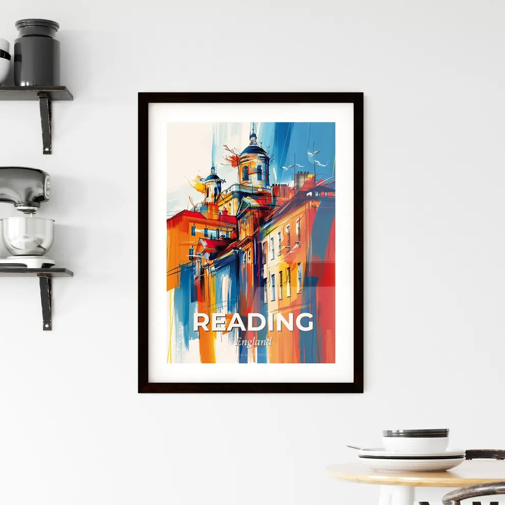 Vibrant Reading, England Framed Print