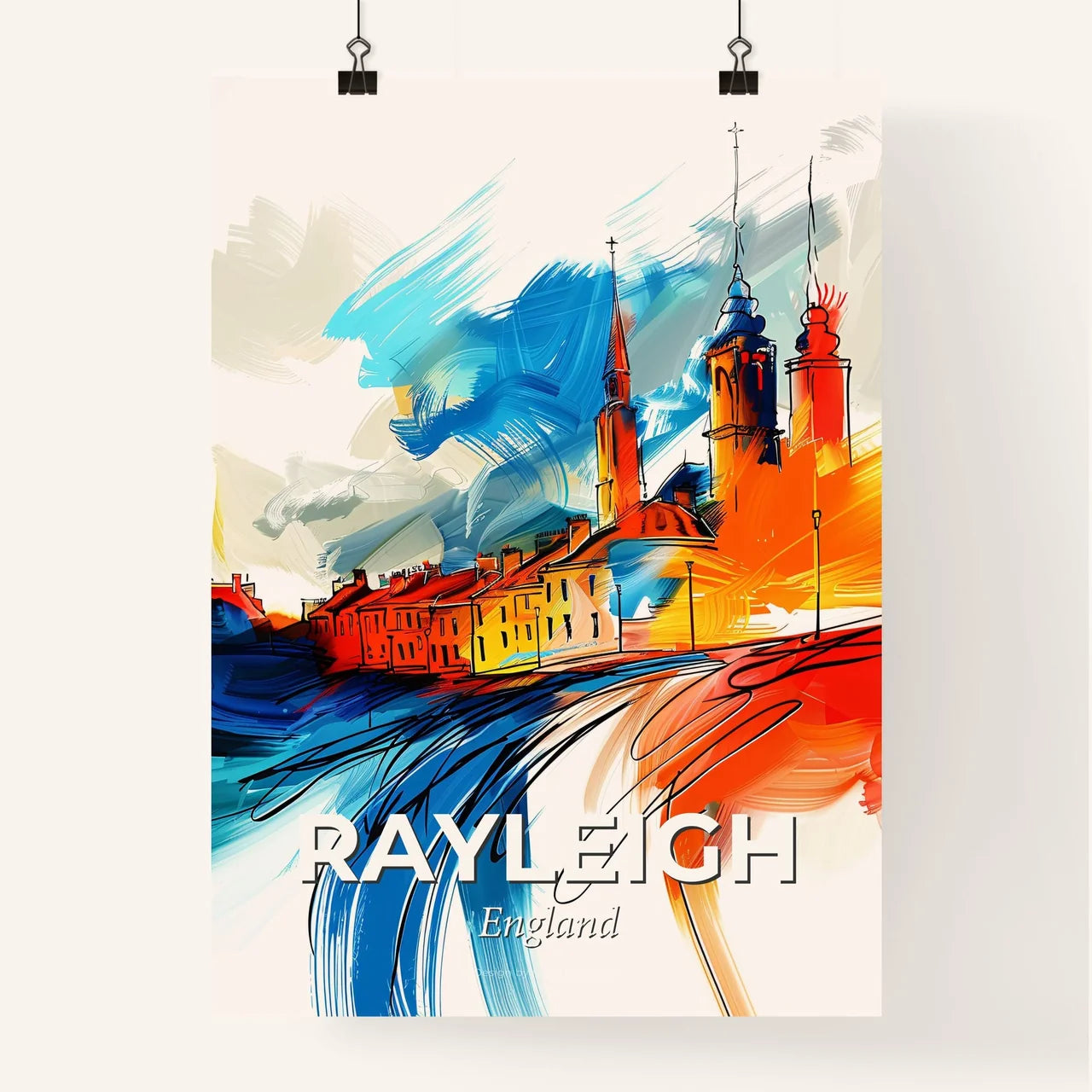 Vibrant Rayleigh, England Poster