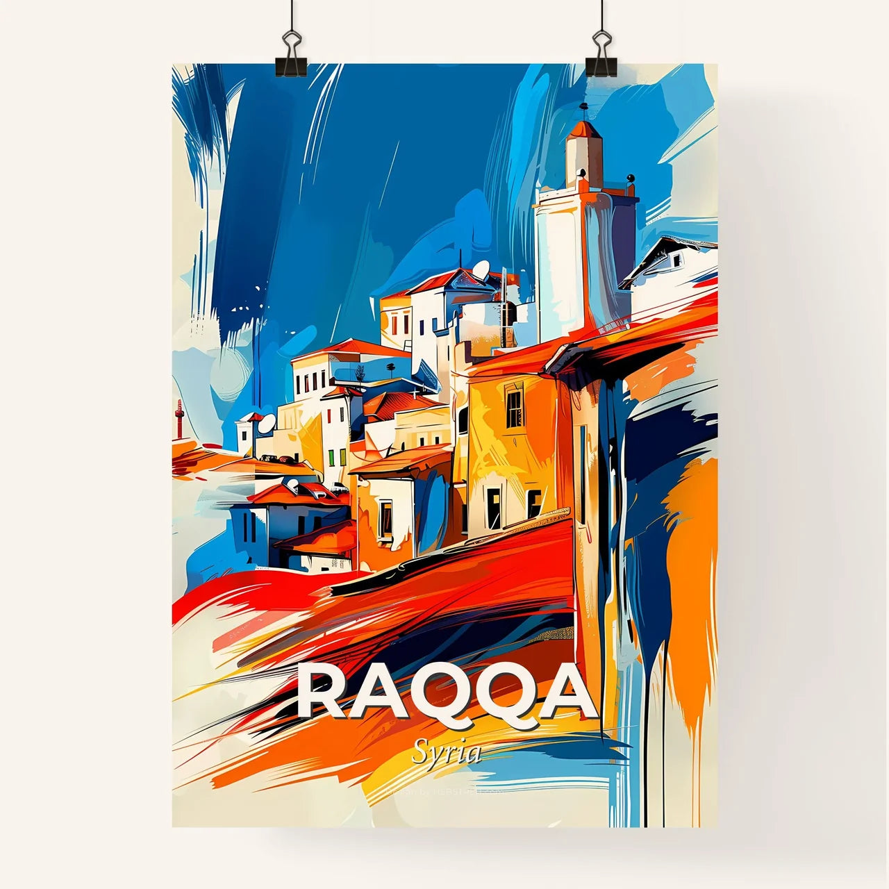 Vibrant Raqqa, Syria Poster