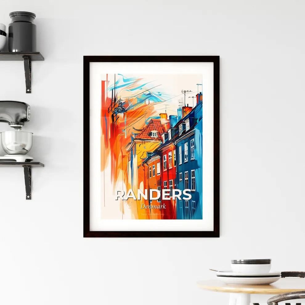 Vibrant Randers, Denmark Framed Print