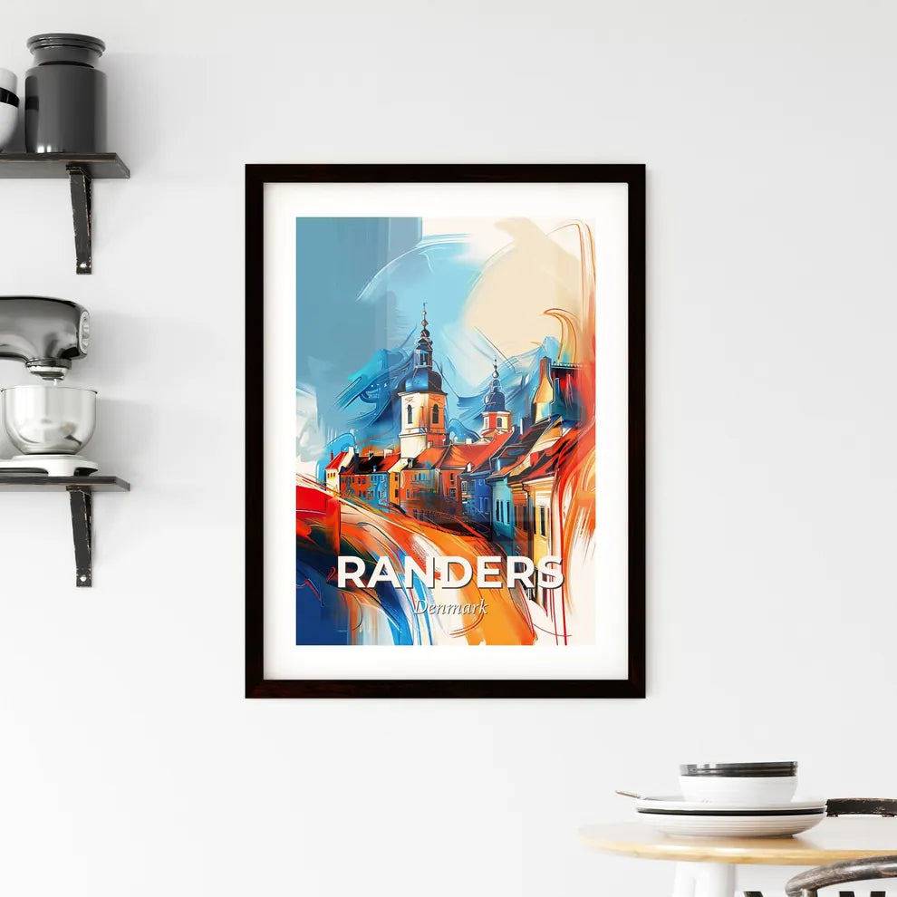 Vibrant Randers, Denmark Framed Print