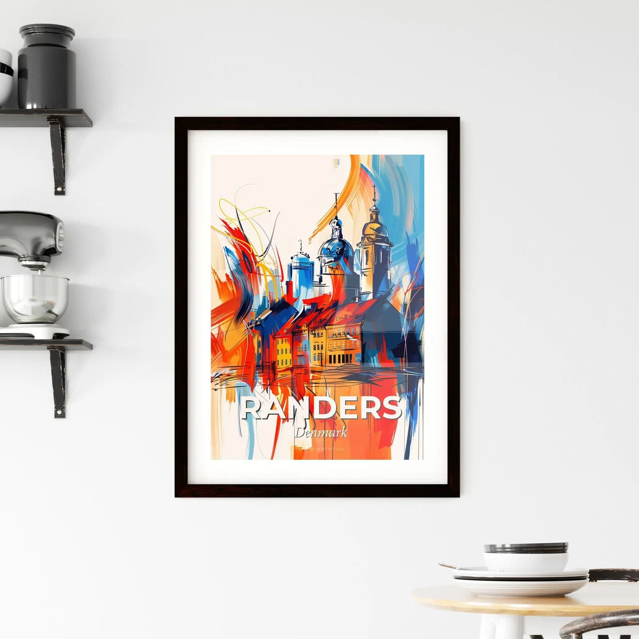 Vibrant Randers, Denmark Framed Print