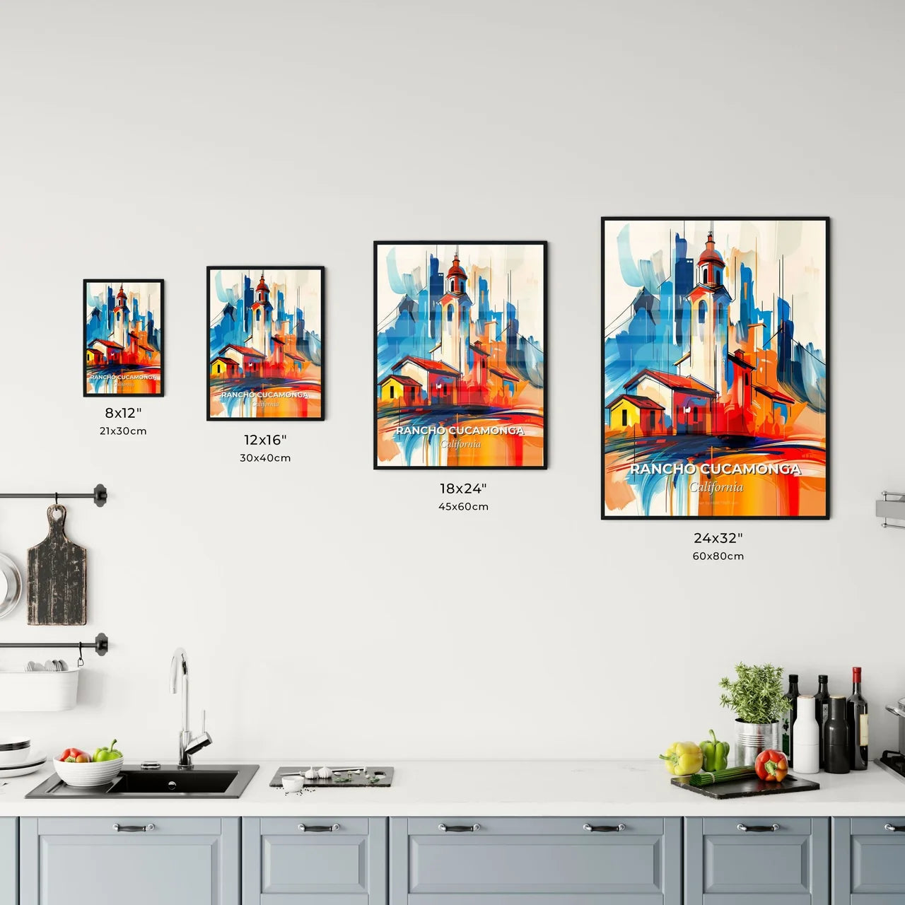 Vibrant Rancho Cucamonga, California Kitchen Art