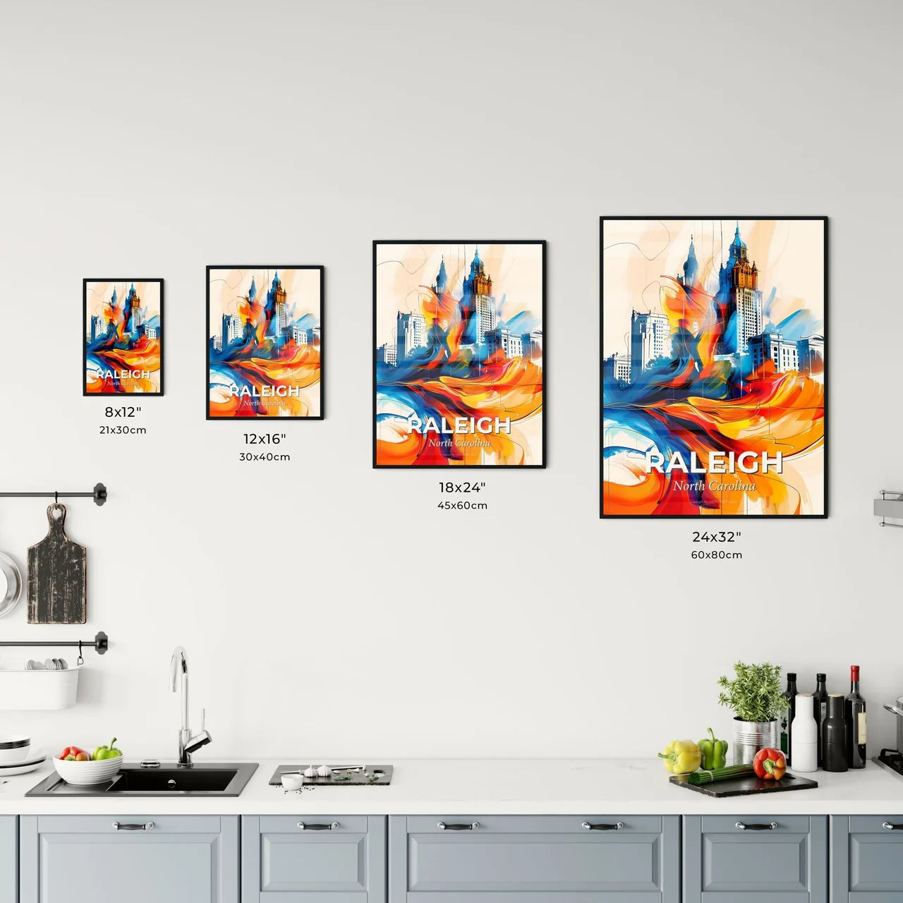 Vibrant Raleigh, North Carolina Kitchen Art