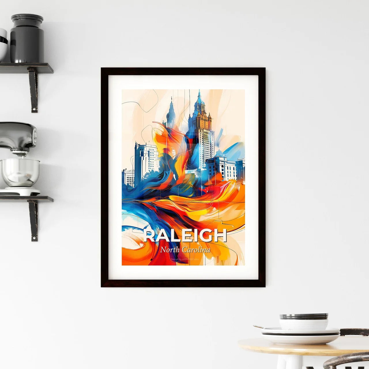 Vibrant Raleigh, North Carolina Framed Print