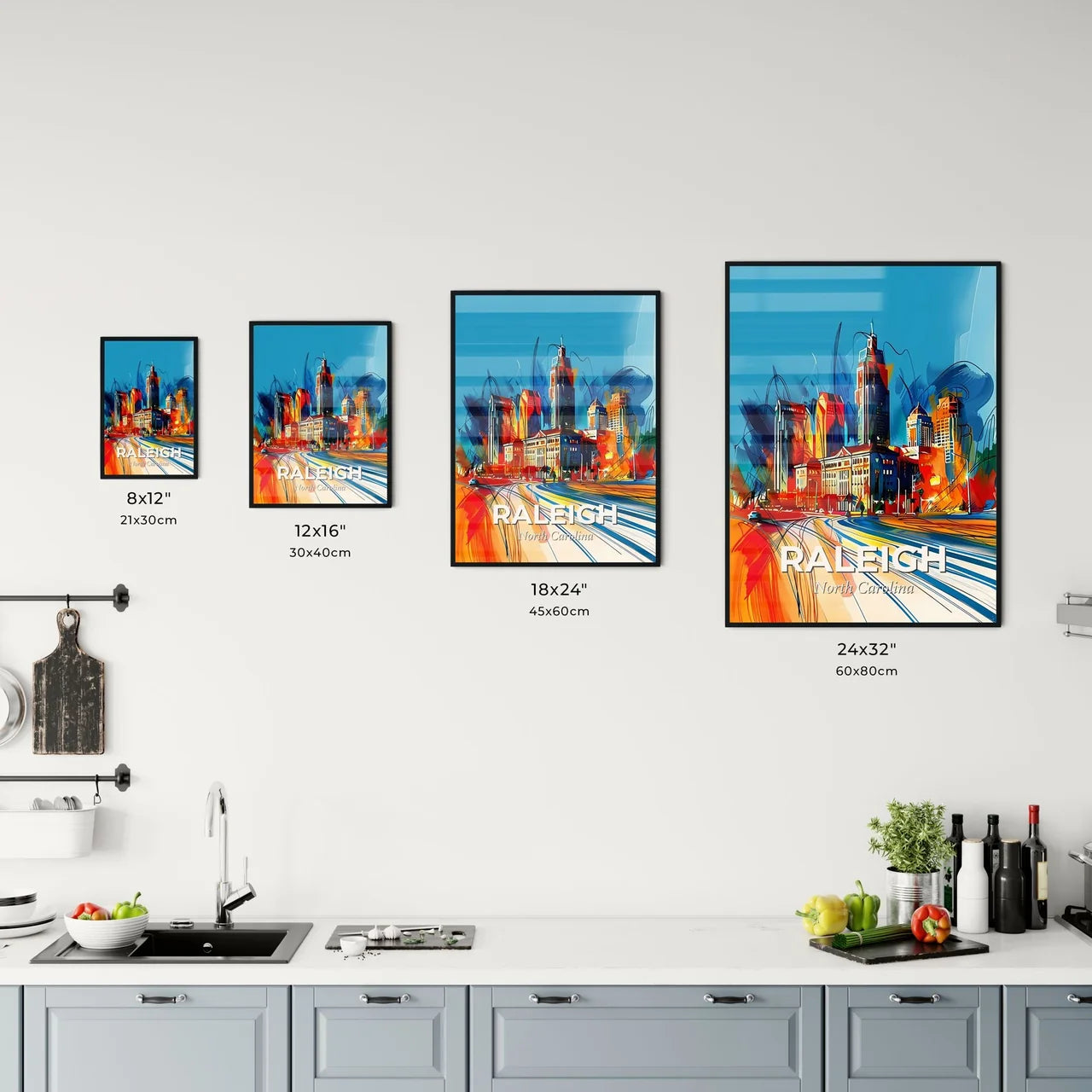 Vibrant Raleigh, North Carolina Kitchen Art