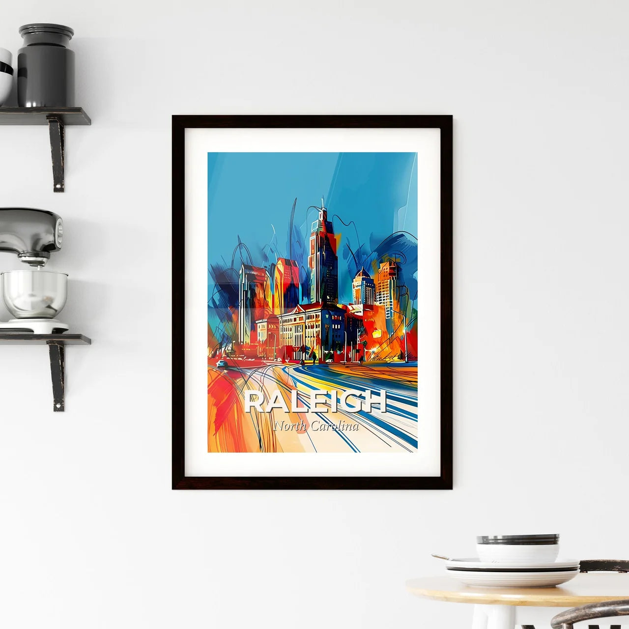 Vibrant Raleigh, North Carolina Framed Print
