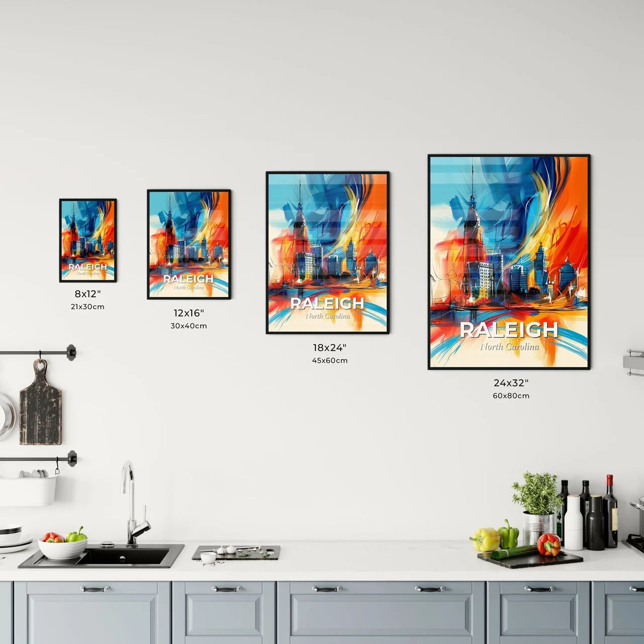 Vibrant Raleigh, North Carolina Kitchen Art