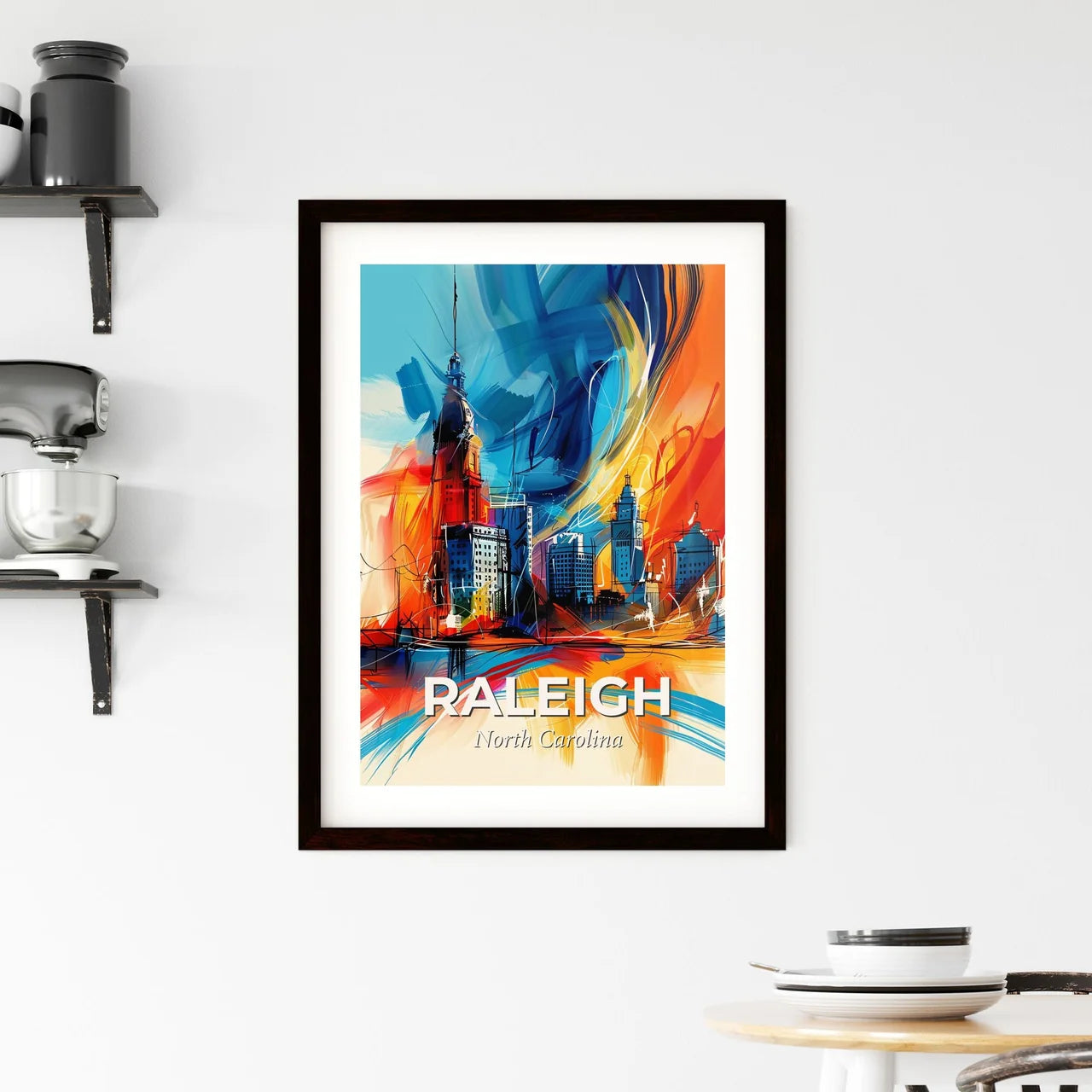 Vibrant Raleigh, North Carolina Framed Print
