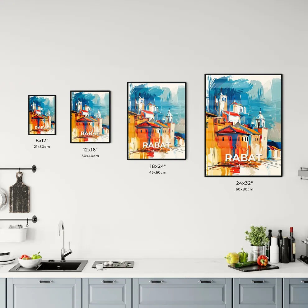 Vibrant Rabat, Morocco Kitchen Art
