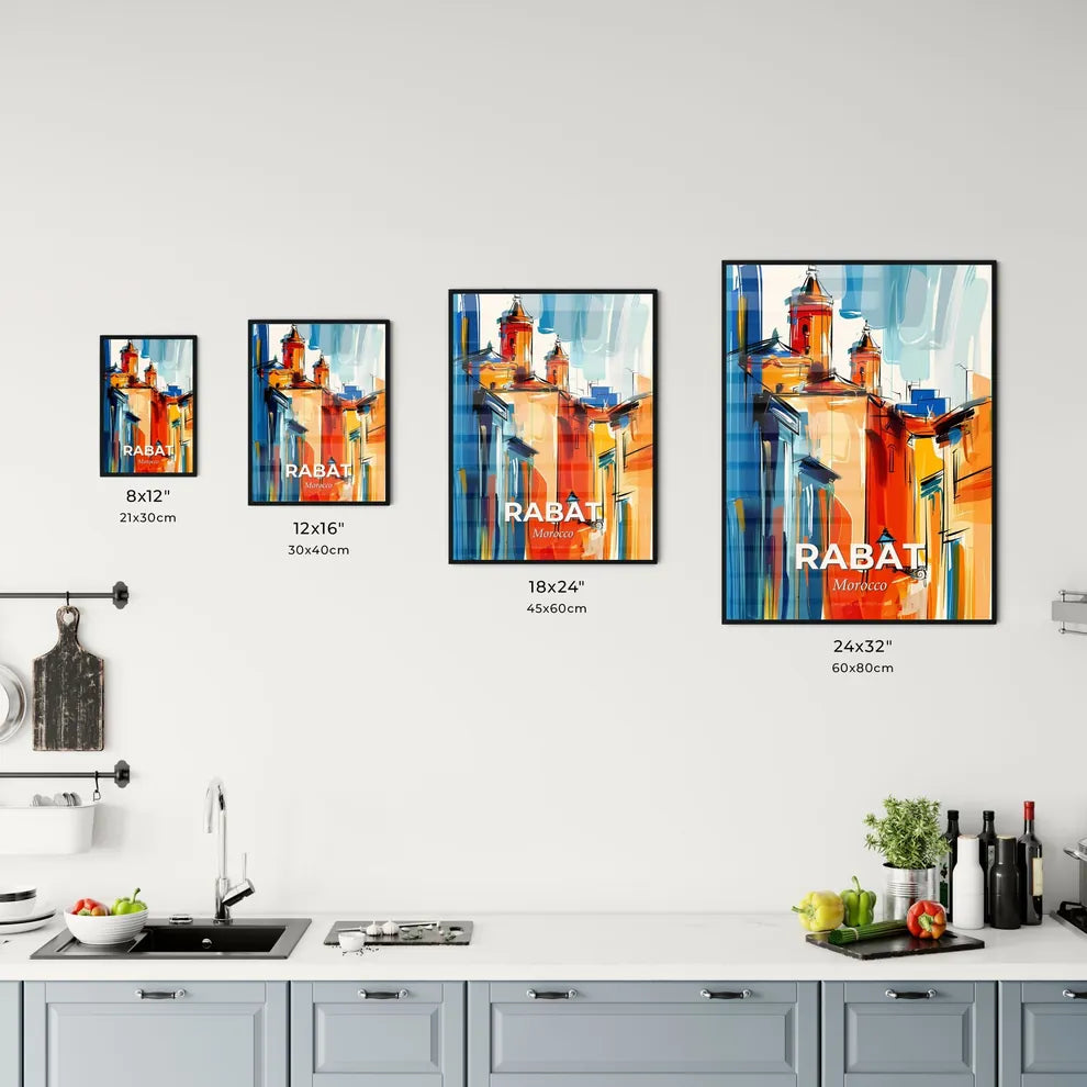 Vibrant Rabat, Morocco Kitchen Art