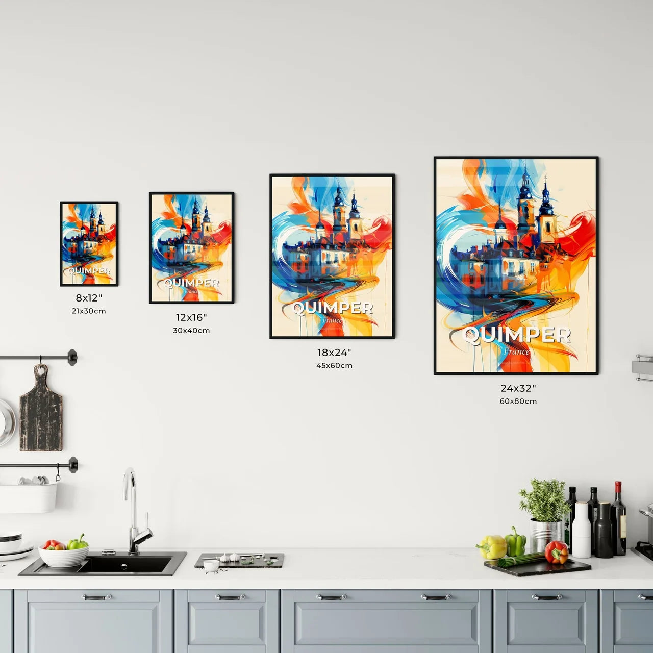 Vibrant Quimper, France Kitchen Art