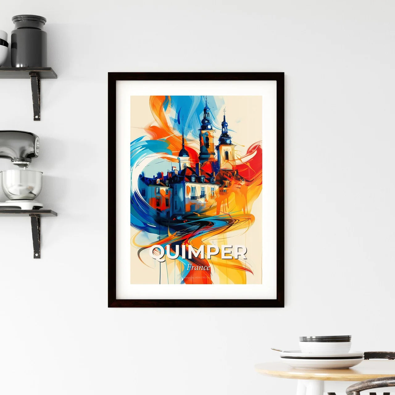Vibrant Quimper, France Framed Print