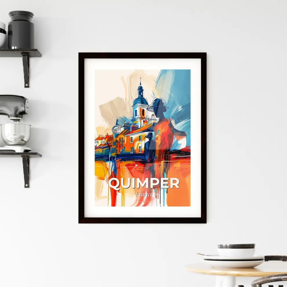 Vibrant Quimper, France Framed Print