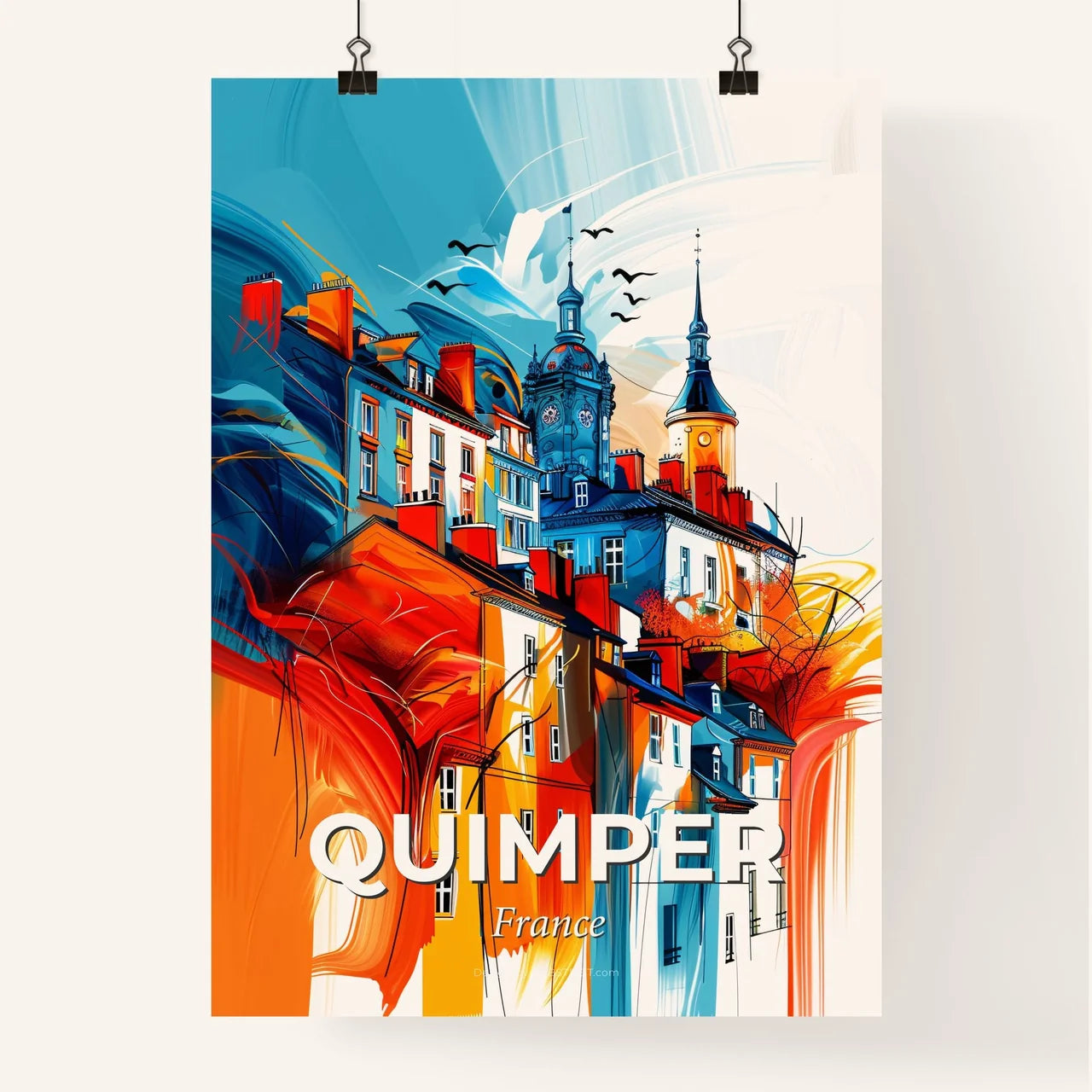 Vibrant Quimper, France Poster