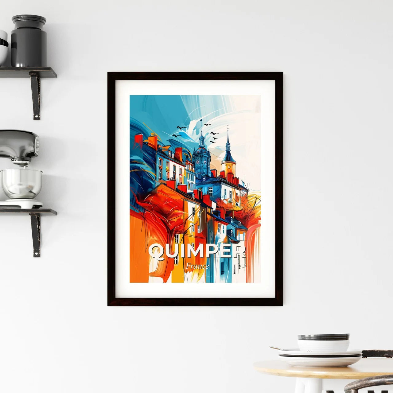 Vibrant Quimper, France Framed Print