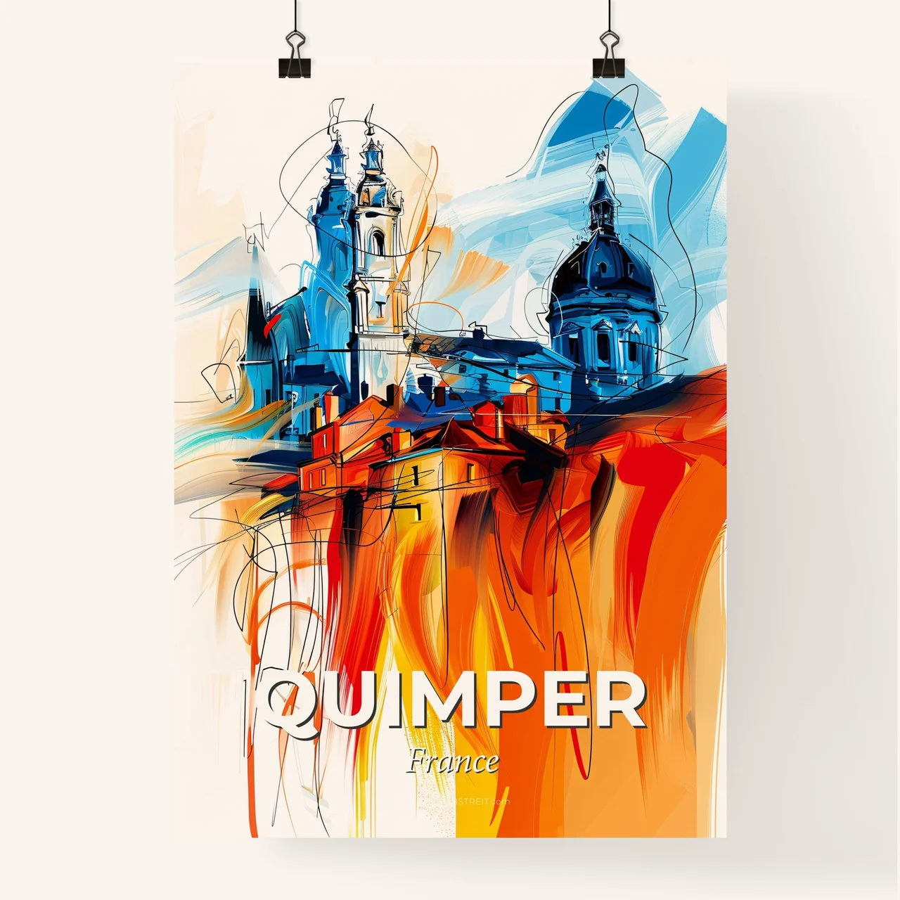 Vibrant Quimper, France Poster