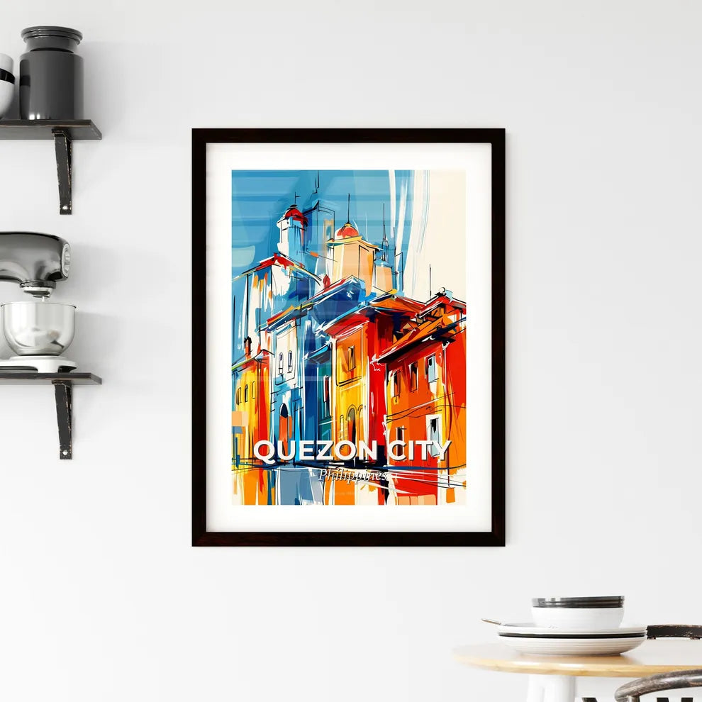 Vibrant Quezon City, Philippines Framed Print