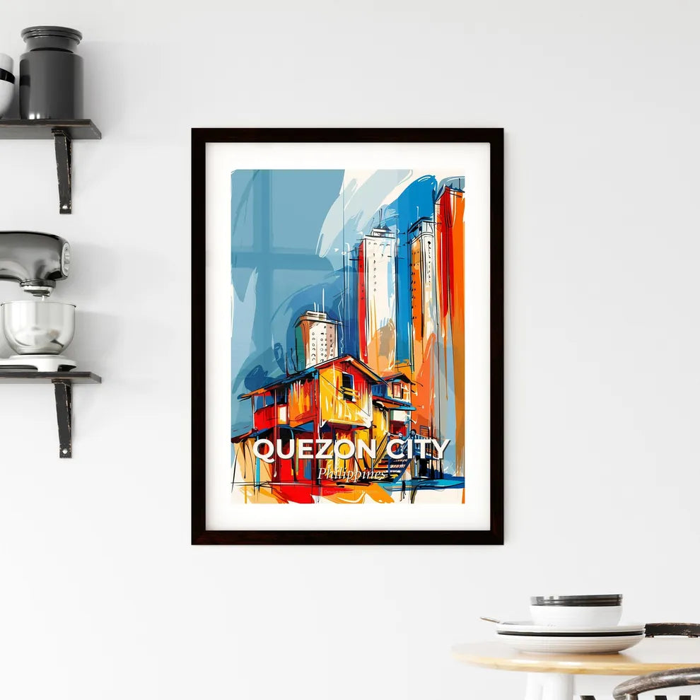 Vibrant Quezon City, Philippines Framed Print