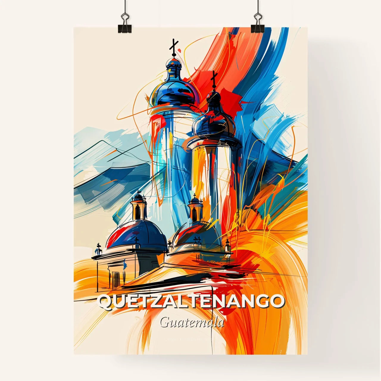 Vibrant Quetzaltenango, Guatemala Poster