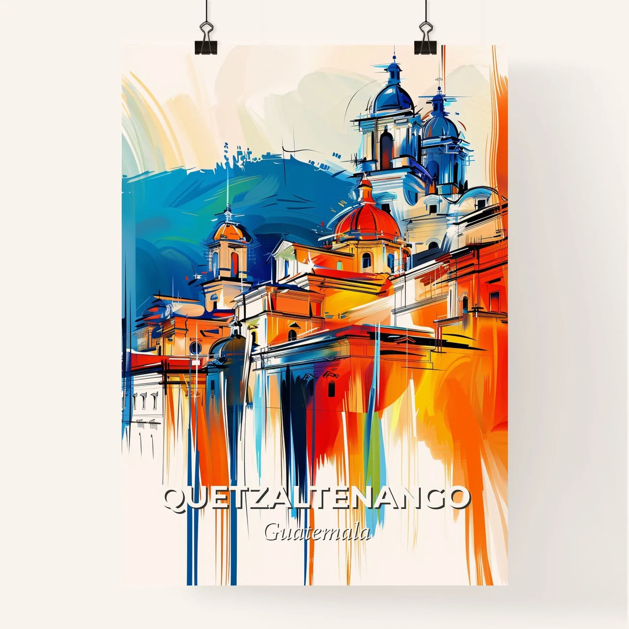 Vibrant Quetzaltenango, Guatemala Poster