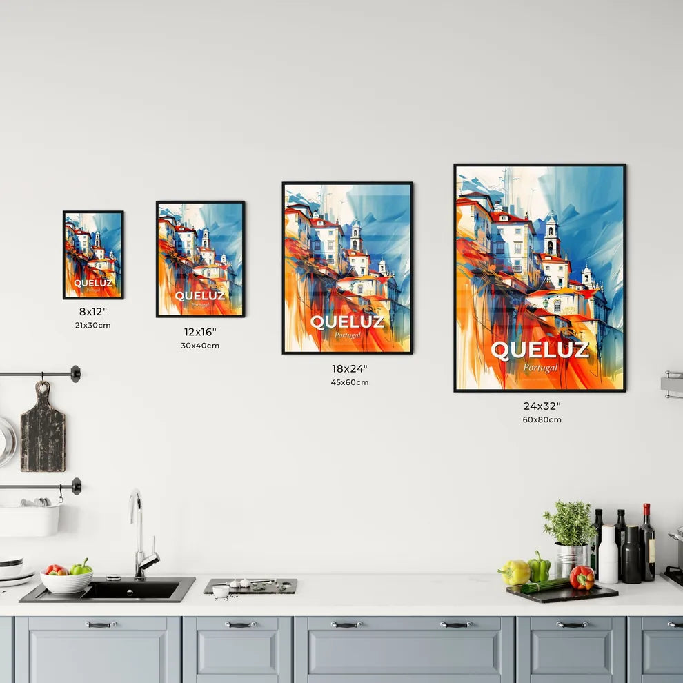 Vibrant Queluz, Portugal Kitchen Art