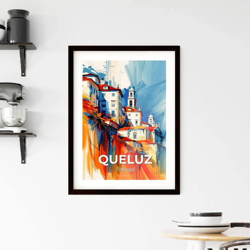 Vibrant Queluz, Portugal Framed Print