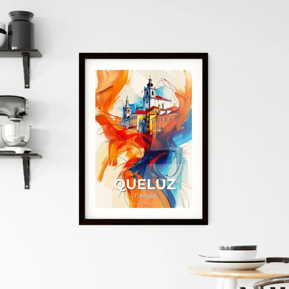 Vibrant Queluz, Portugal Framed Print