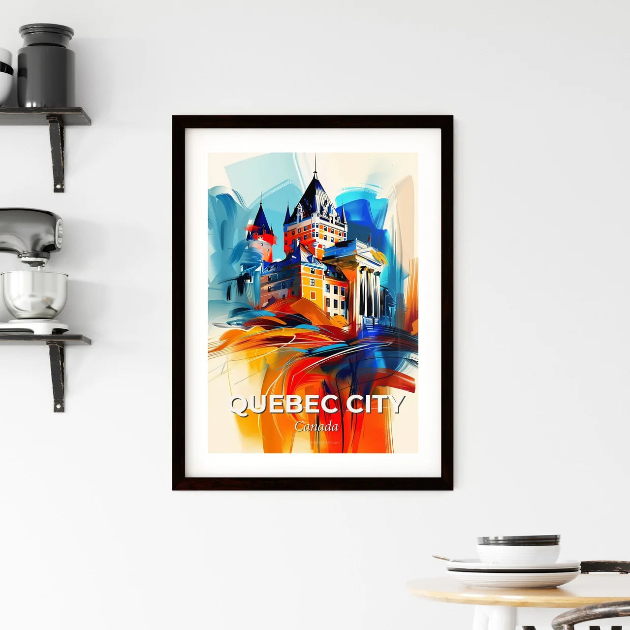 Vibrant Quebec City, Canada Framed Print