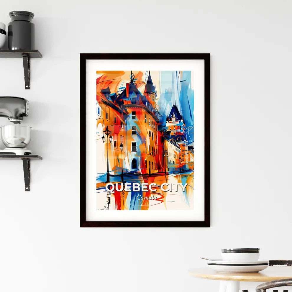 Vibrant Quebec City, Canada Framed Print