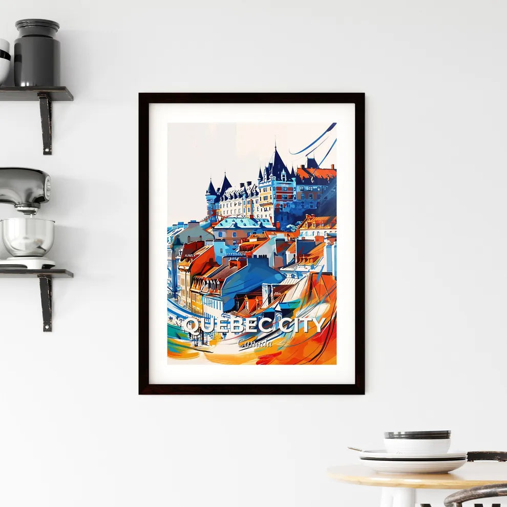 Vibrant Quebec City, Canada Framed Print