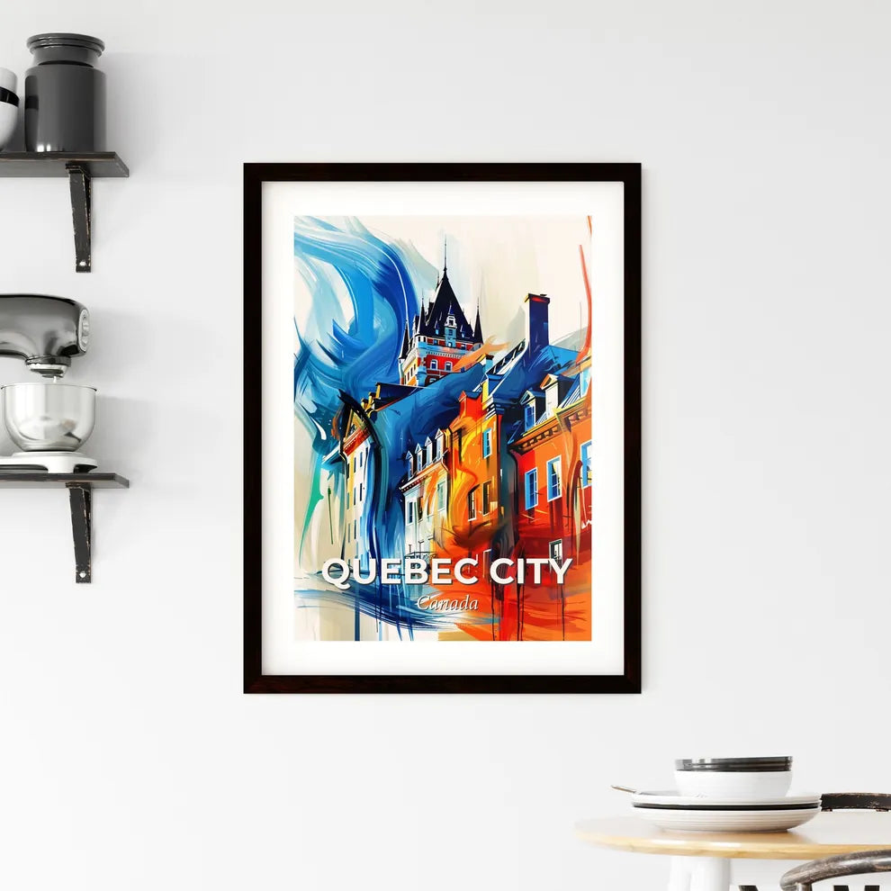 Vibrant Quebec City, Canada Framed Print