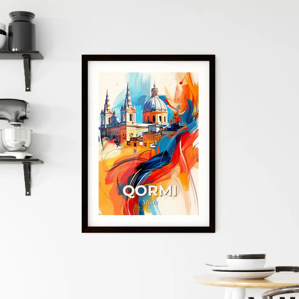 Vibrant  Qormi, Malta Framed Print