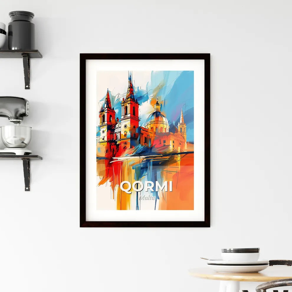 Vibrant  Qormi, Malta Framed Print