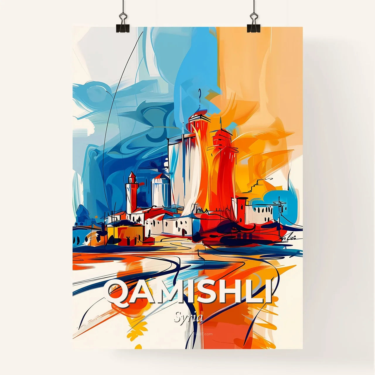 Vibrant Qamishli, Syria Poster