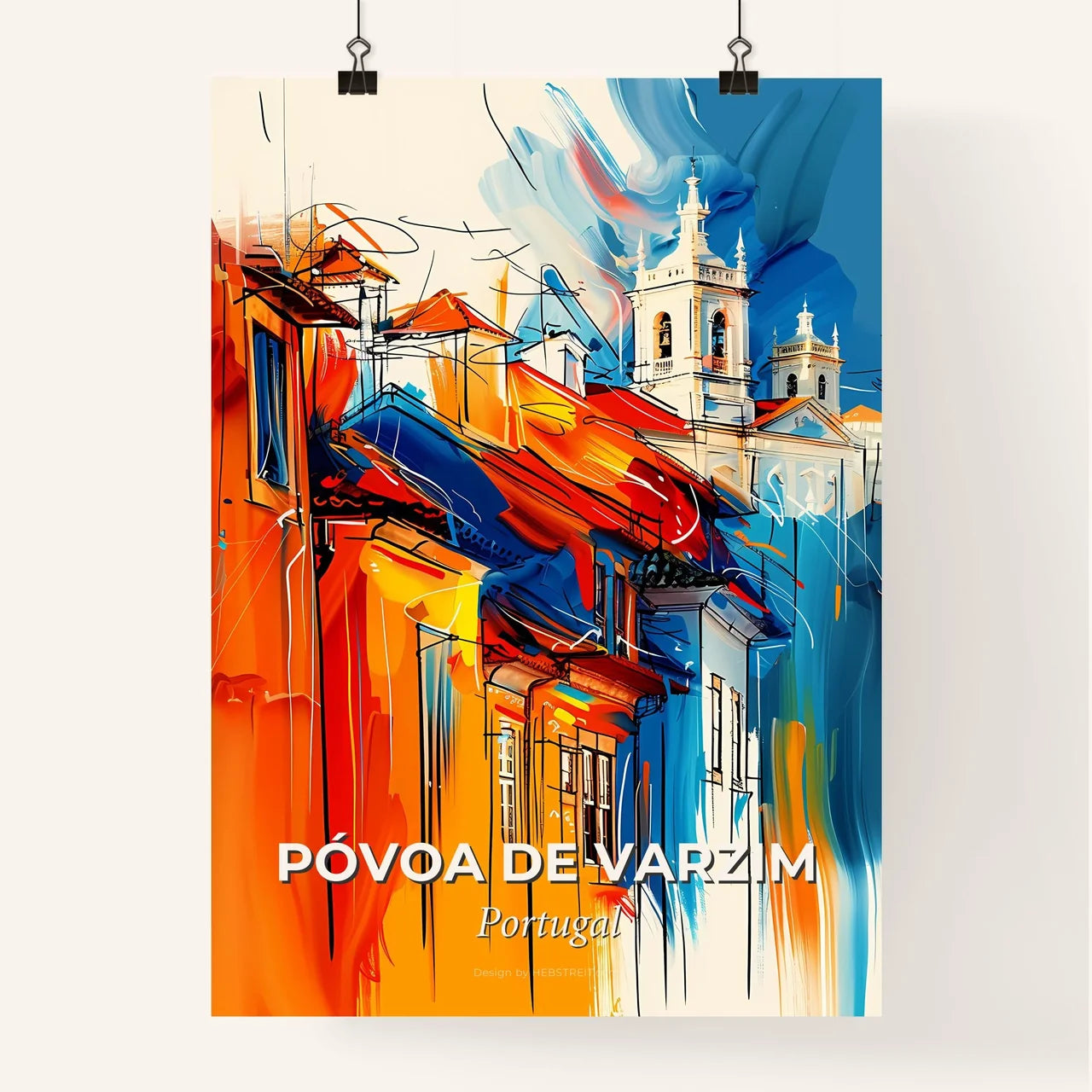 Vibrant Póvoa De Varzim, Portugal Poster