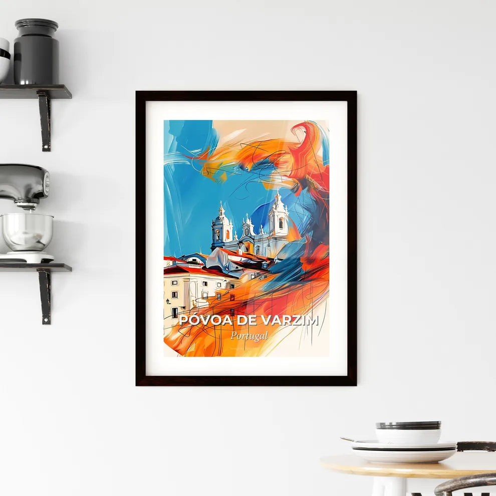 Vibrant Póvoa De Varzim, Portugal Framed Print