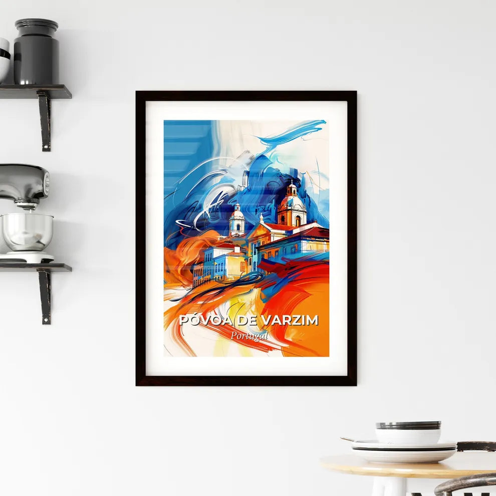 Vibrant Póvoa De Varzim, Portugal Framed Print