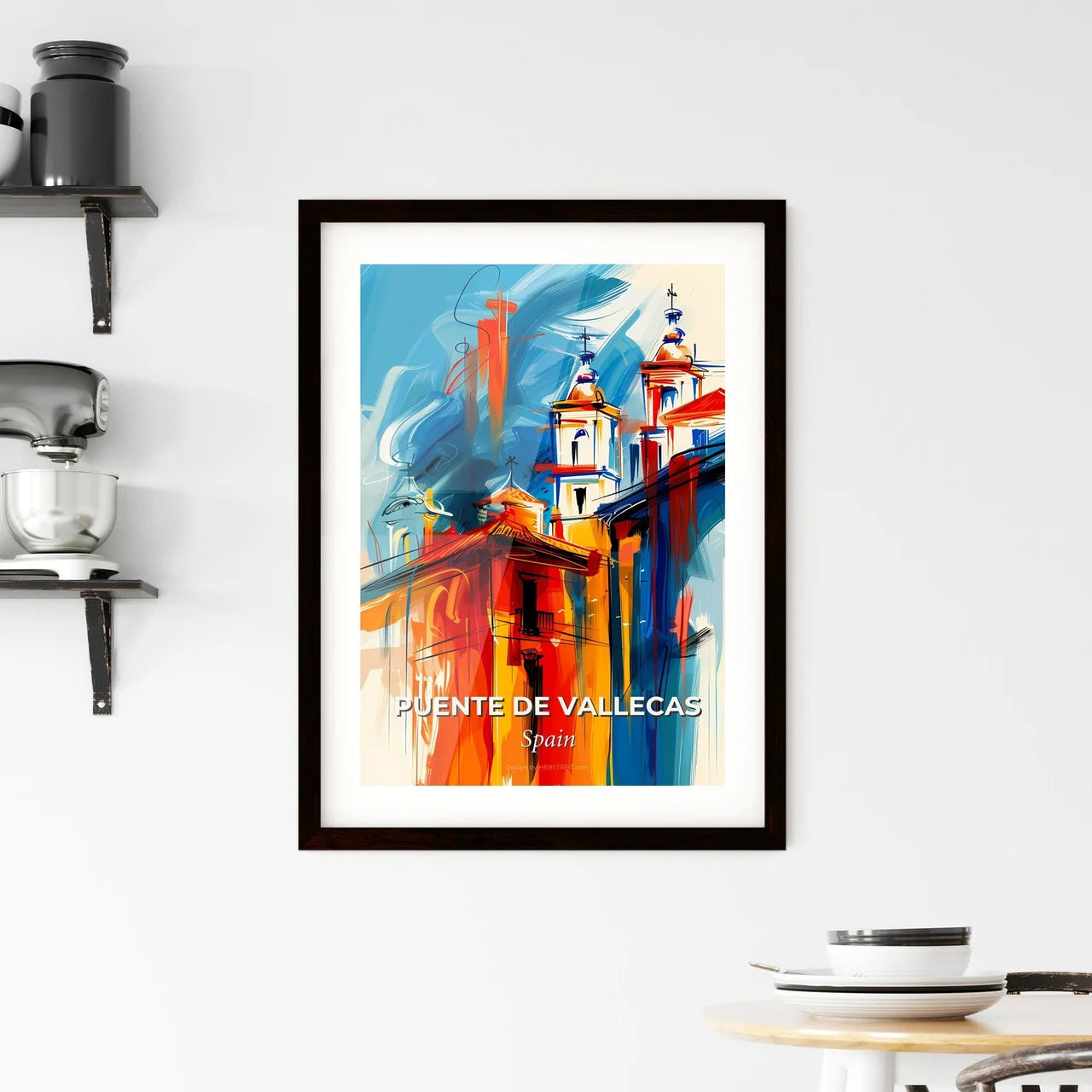 Vibrant Puente De Vallecas, Spain Framed Print